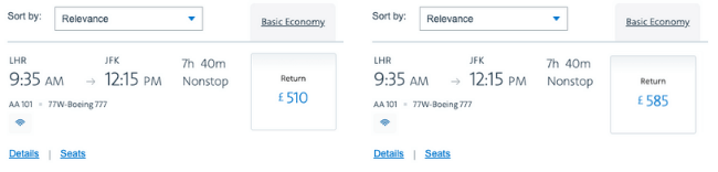 dynamic pricing airline example