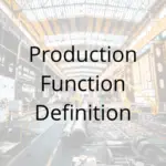 Production Function Definition