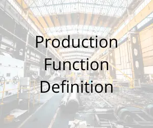 Production Function Definition