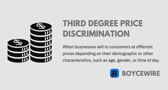 third degree price discrimination