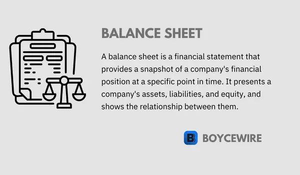 balance sheet definition