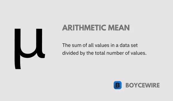 arithmetic mean definition