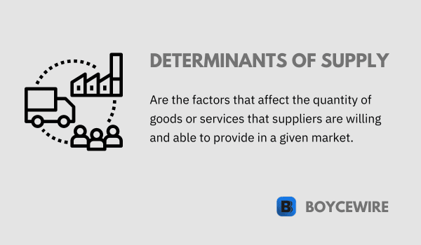 determinants of supply definition