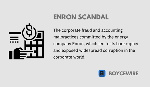 enron scandal definition